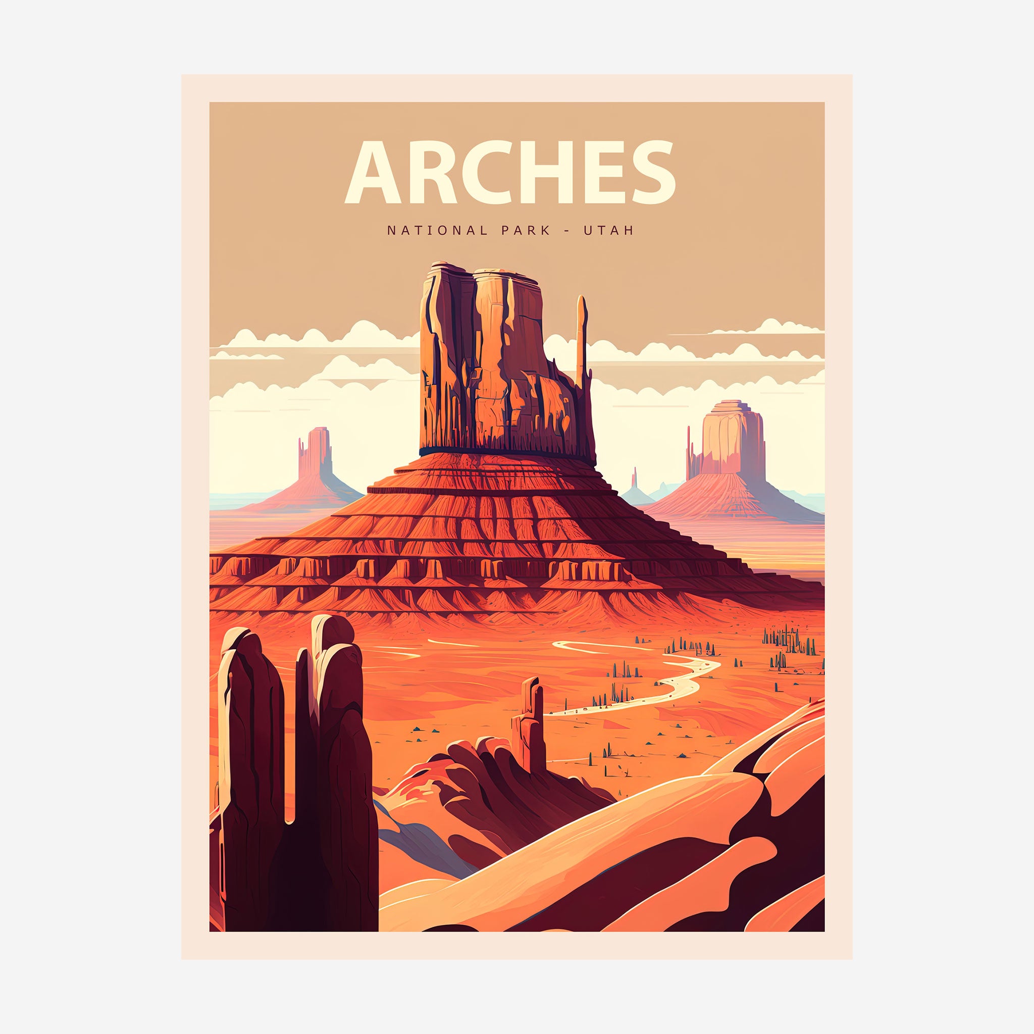 Arches National Park, Utah Travel Poster