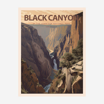 Black Canyon of the Gunnison National Park, Colorado Travel Poster