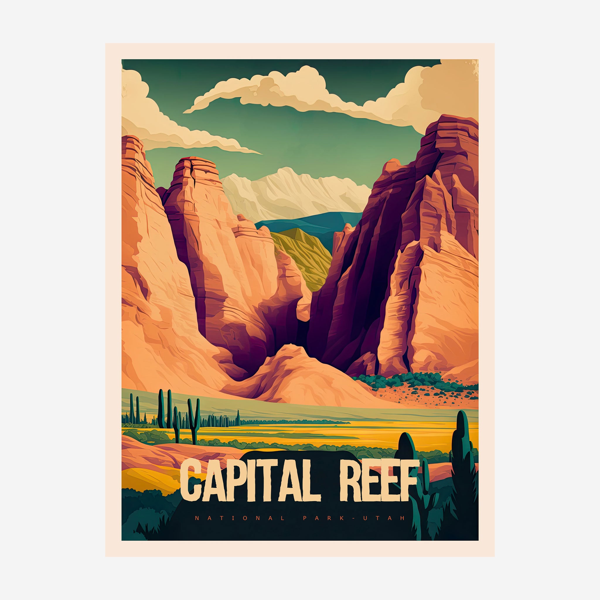 Capitol Reef National Park, Utah Travel Poster