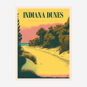 Indiana Dunes National Park, Indiana Travel Poster