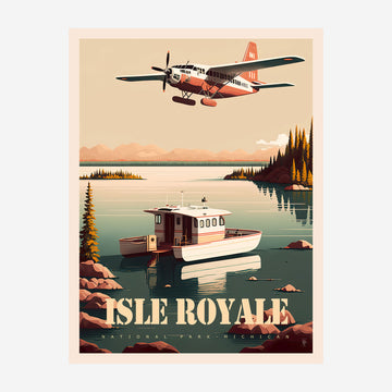 Isle Royale National Park, Michigan Travel Poster