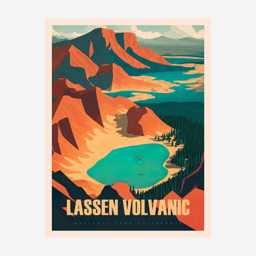 Lassen Volcanic National Park, California Travel Poster