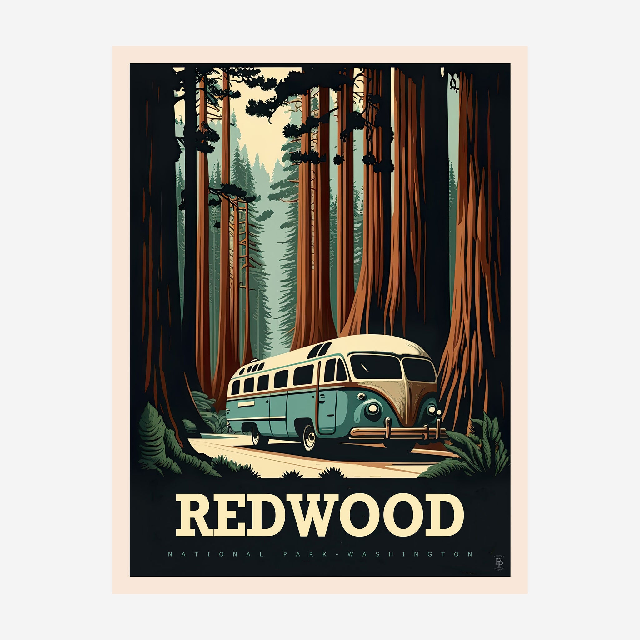 Redwood National Park, California Travel Poster