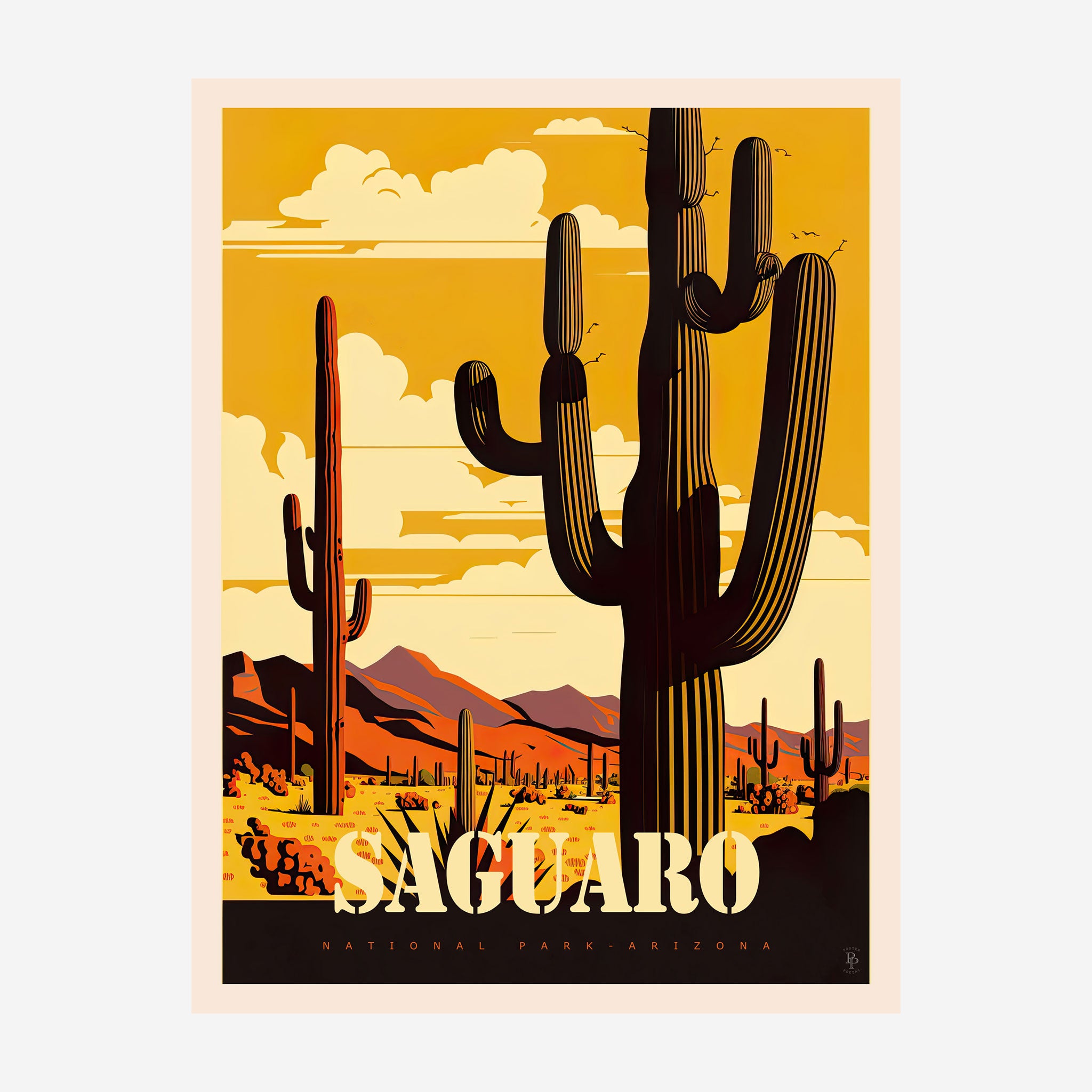 Saguaro National Park, Arizona Travel Poster