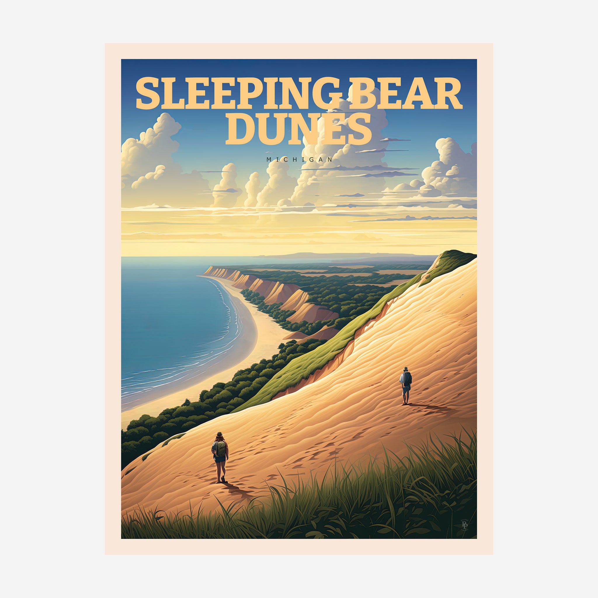 Sleeping Bear Dunes, Michigan Travel Poster