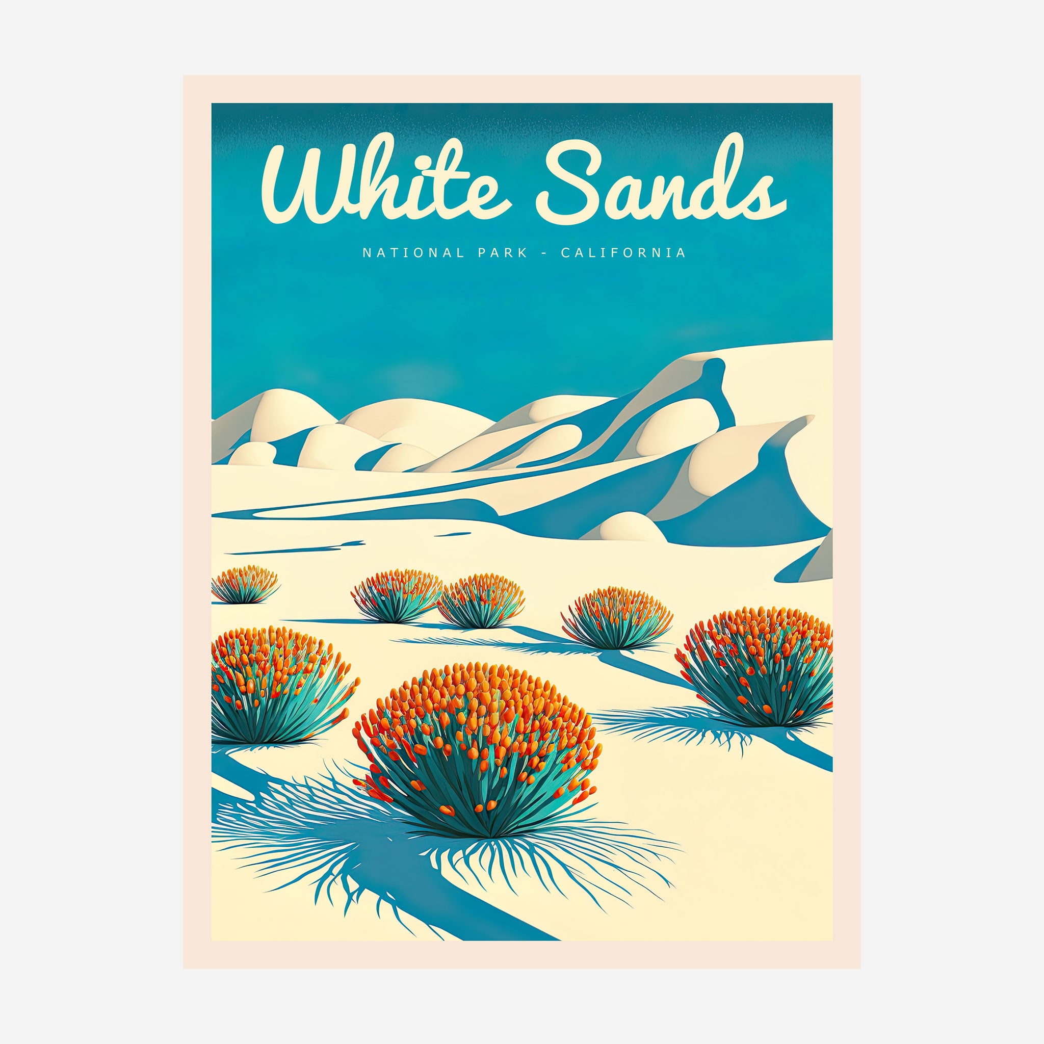 White Sands National Park, New Mexico Travel Poster