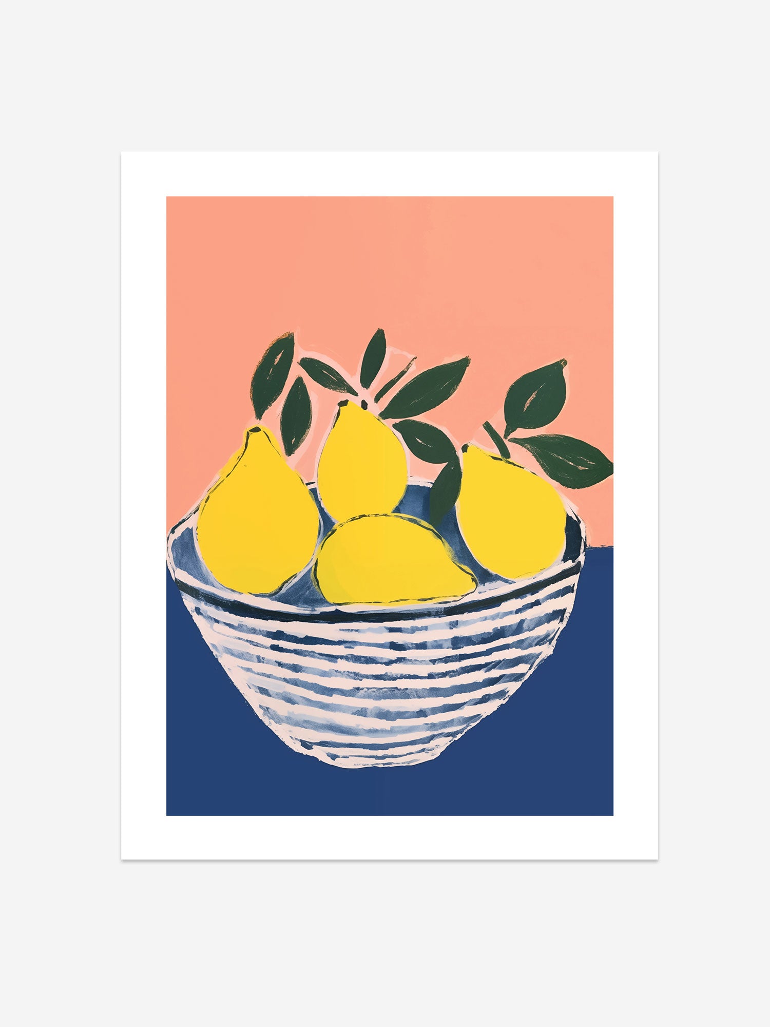 Modern Citrus Bowl Art Print