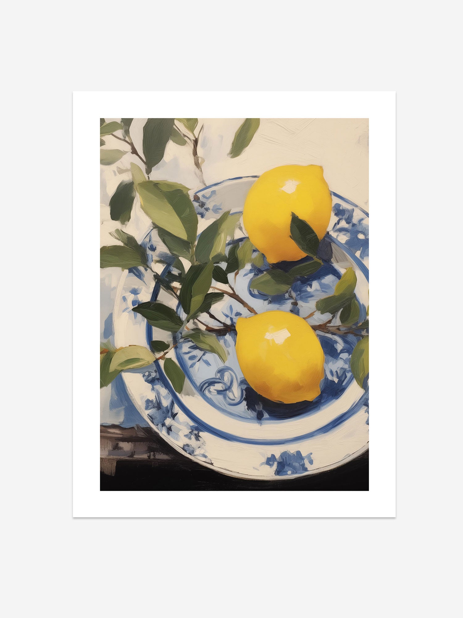 Classic Lemon Still Life Art Print