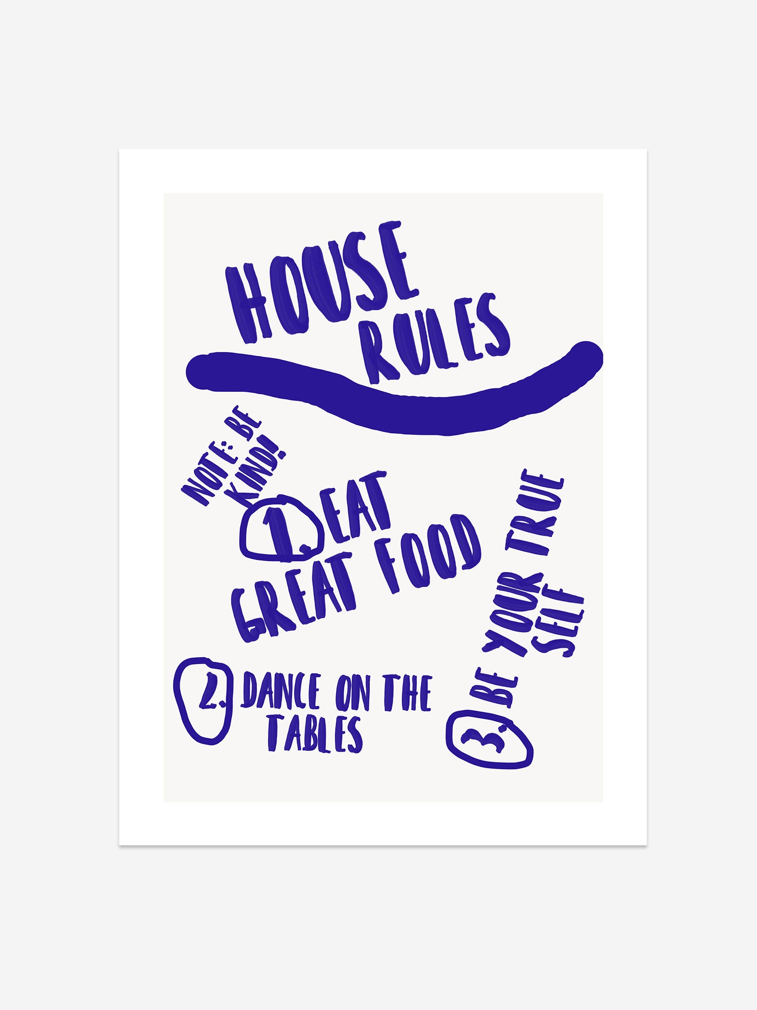 House Rules Art Print