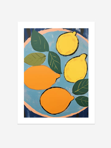 Colorful Citrus Fruit Art Print