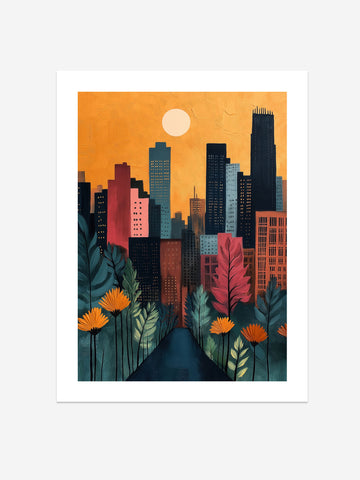 Nairobi Skyline Art Print – African Cityscape Wall Art – Modern Nairobi Decor