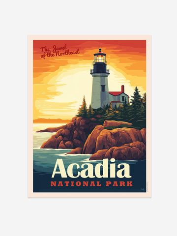 Acadia National Park Poster - Original Wall Art Print for Nature Lovers