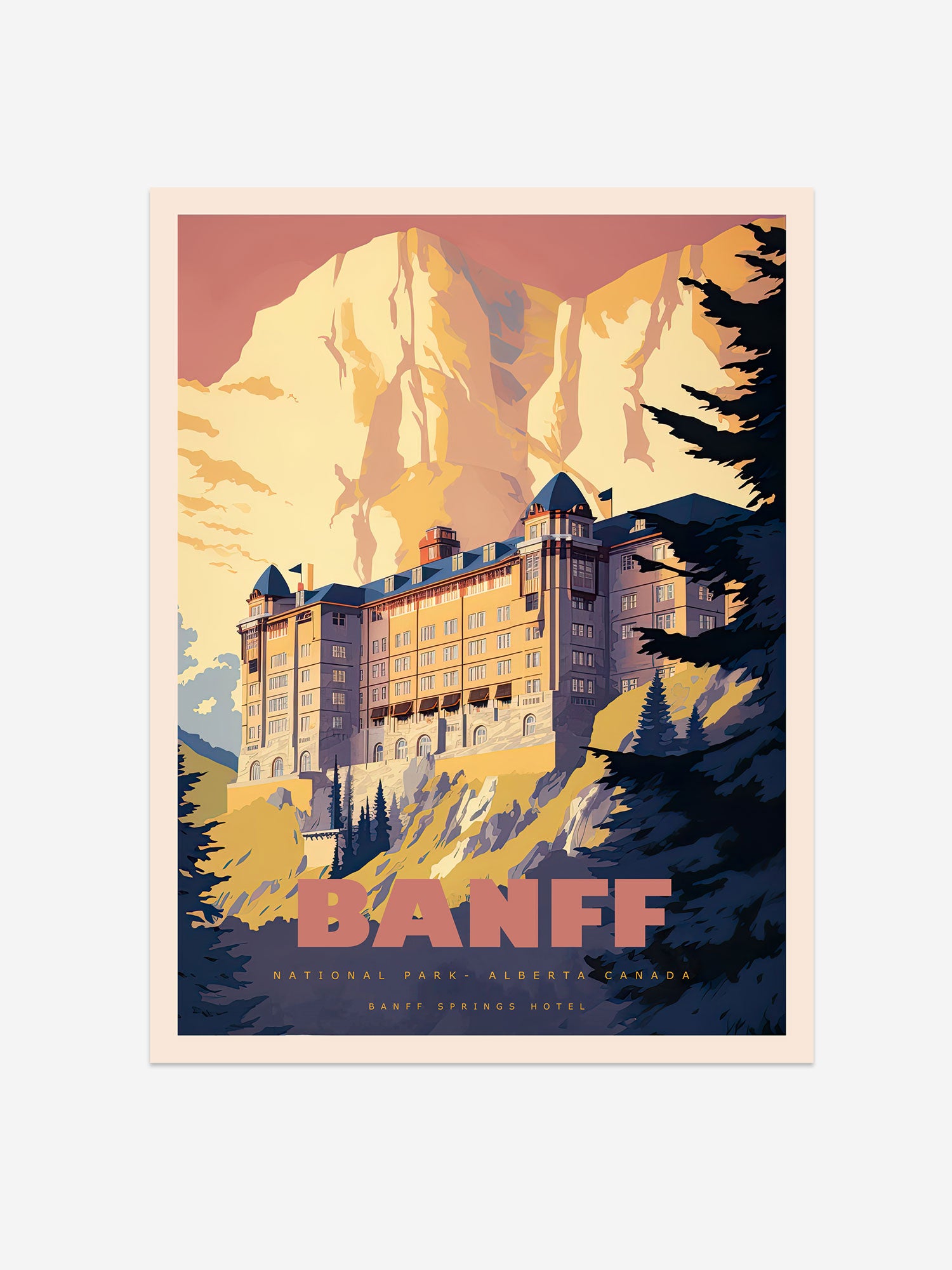 Banff National Park Poster - Banff Springs Hotel Art Print