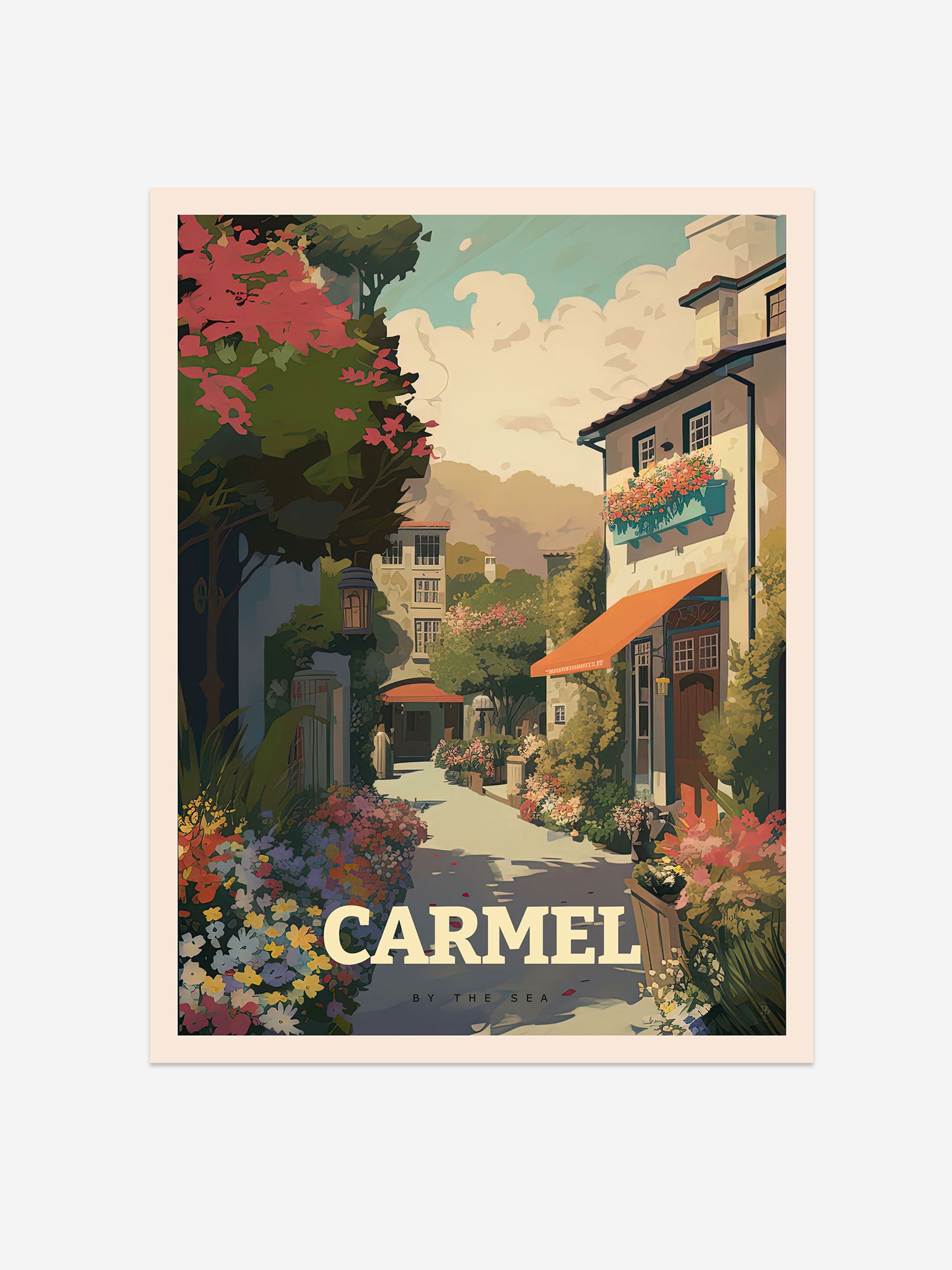 Carmel-by-the-Sea Travel Poster – Vintage-Inspired Wall Art Print