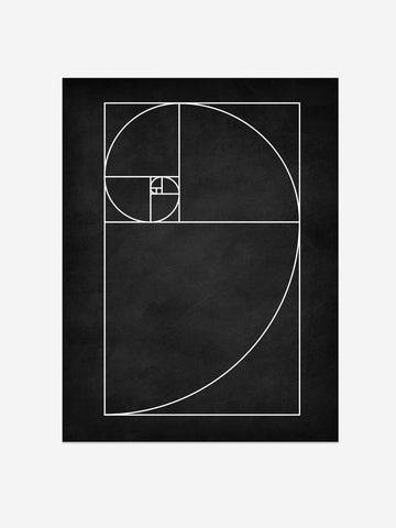 Fibonacci Spiral Patent Print – Mathematical Art – Office Wall Decor