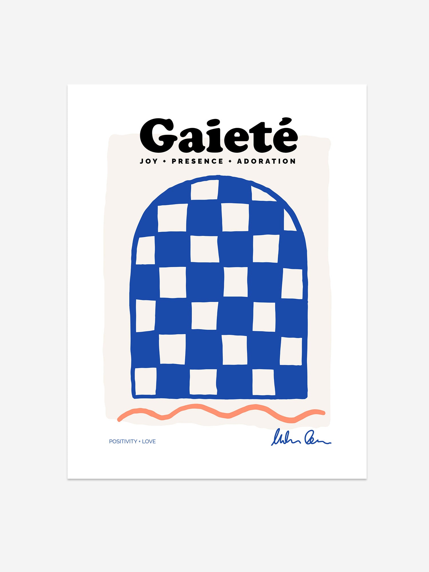 Gaieté Checkered Arch Art Print