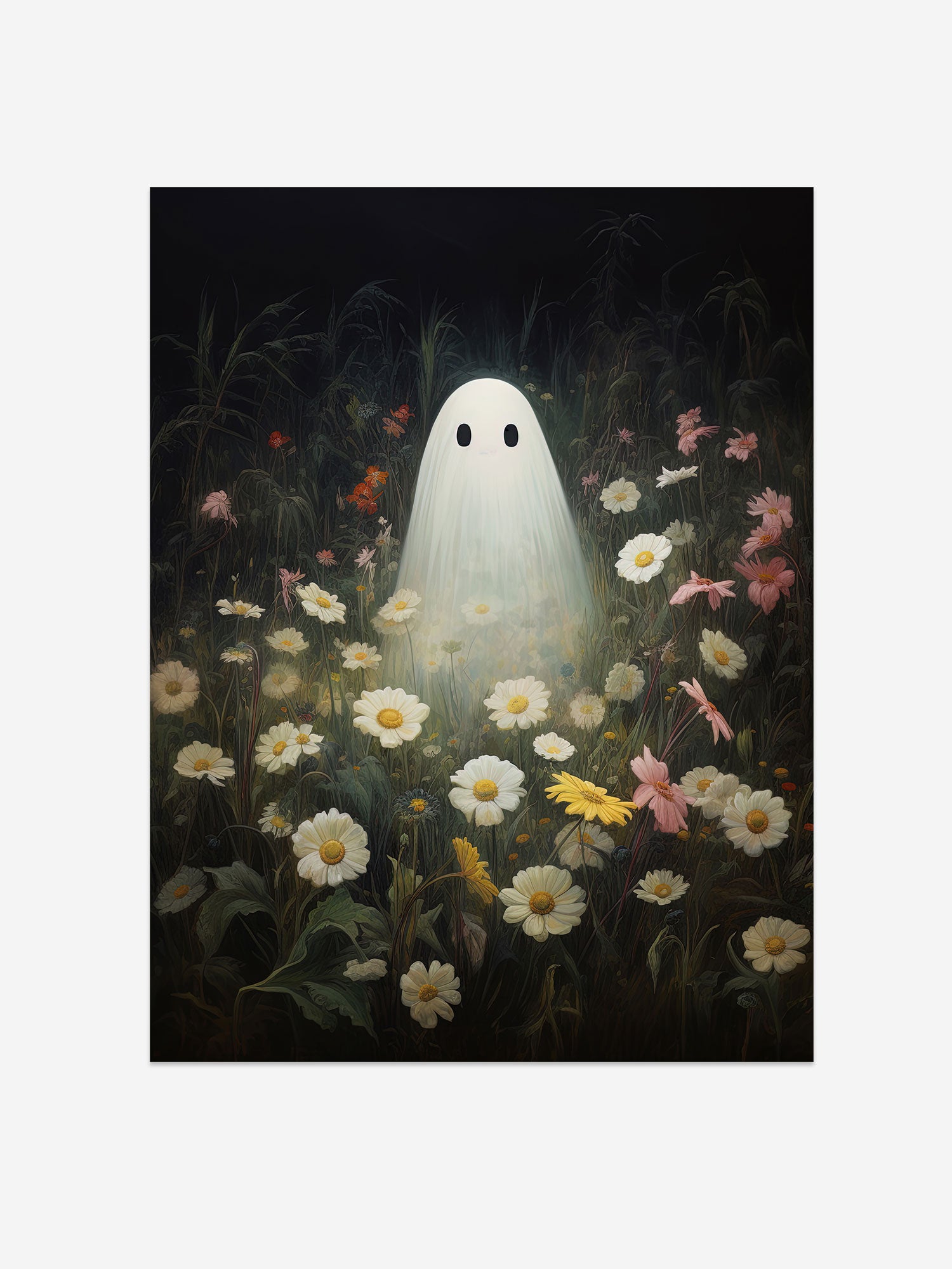 Gabby the Ghost in the Garden Art Print