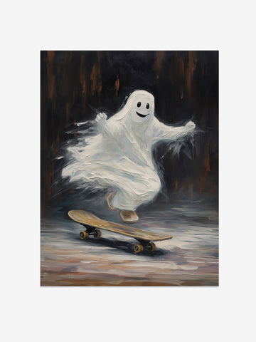 Gabby the Ghost on a Skateboard