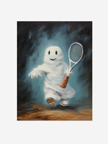 Gabby the Ghost Playing Tennis