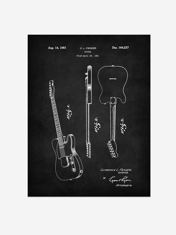 Guitar Patent Print – Musical Instrument Art – Office Wall Decor