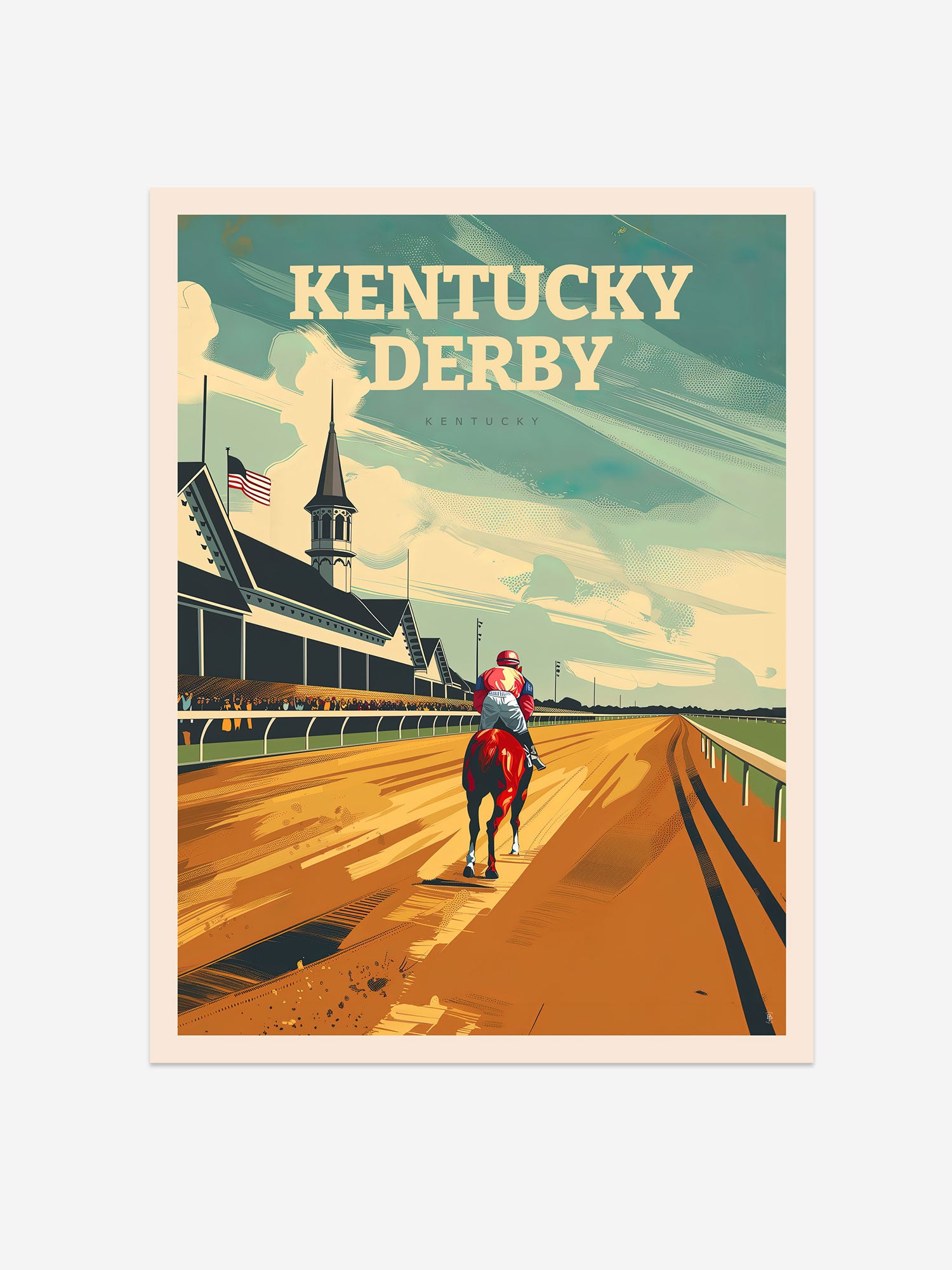 Kentucky Derby Travel Poster – Vintage-Inspired Wall Art Print