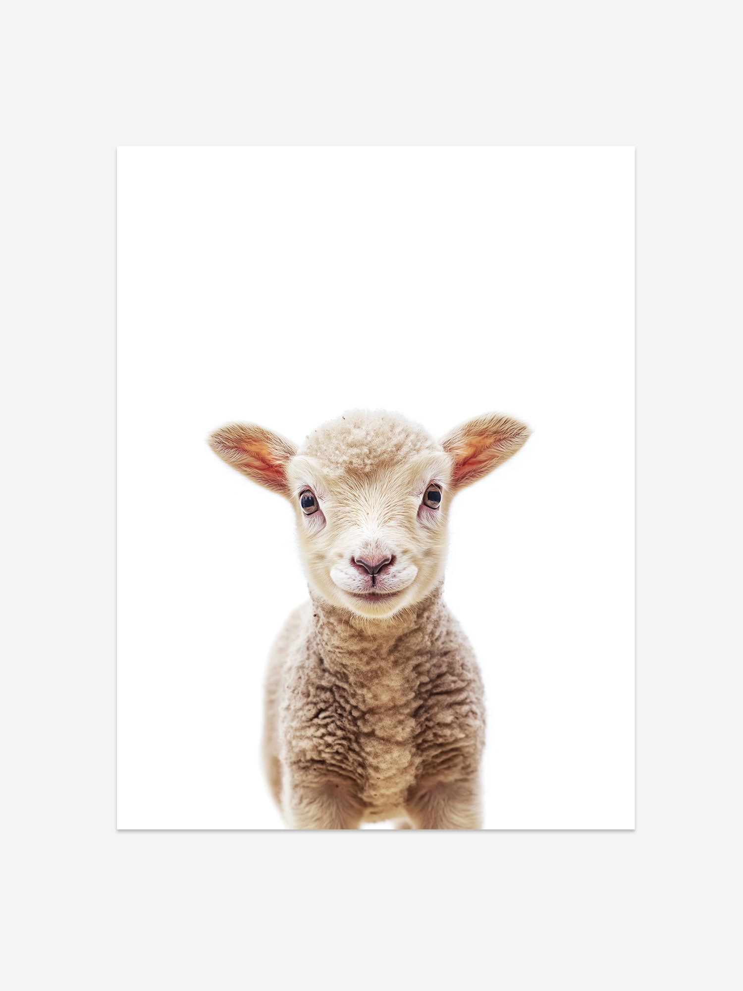 Baby Lamb Nursery Print – Cozy Nursery Decor