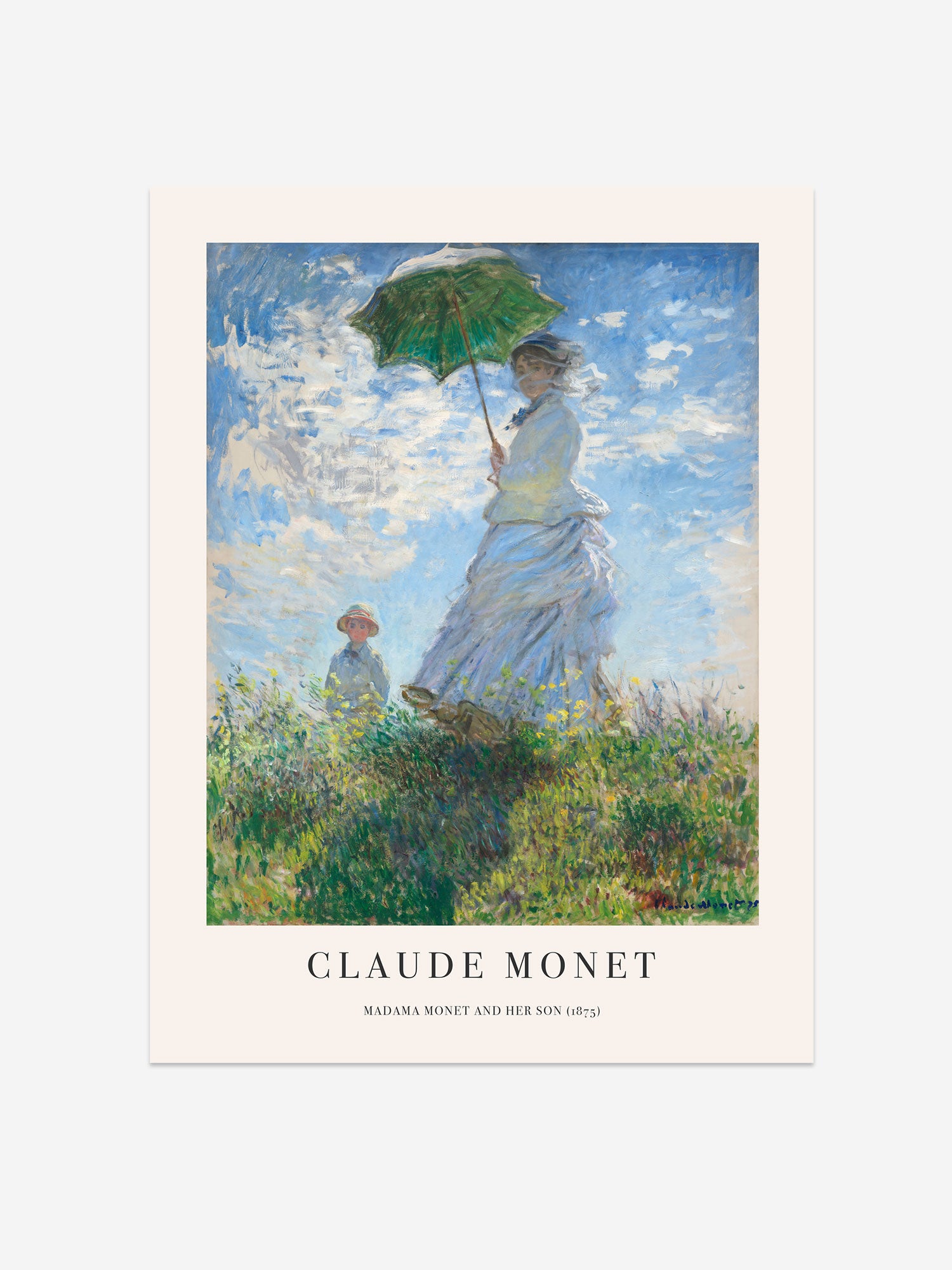 Claude Monet Madama Monet and Her Son – Famous Painters Collection – Fine Art Wall Decor