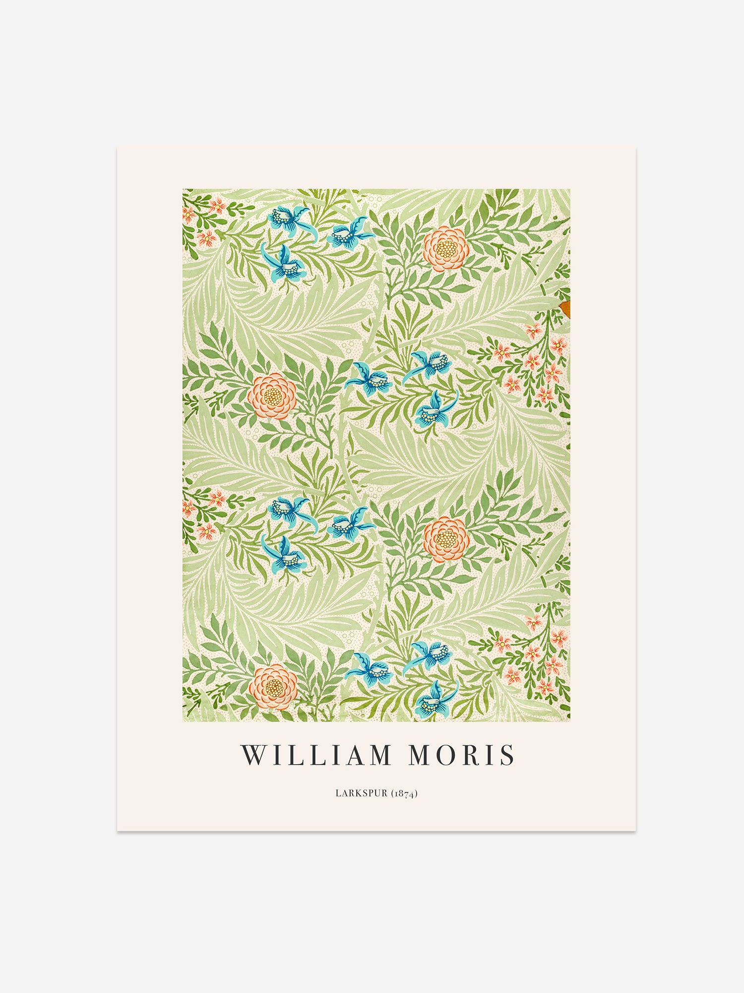 William Morris Print – Larkspur – Vintage Wall Art