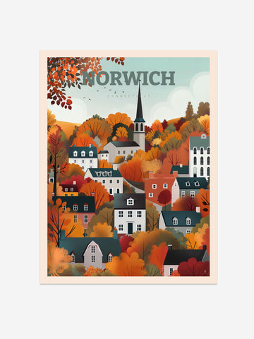 Norwich, Connecticut Travel Poster