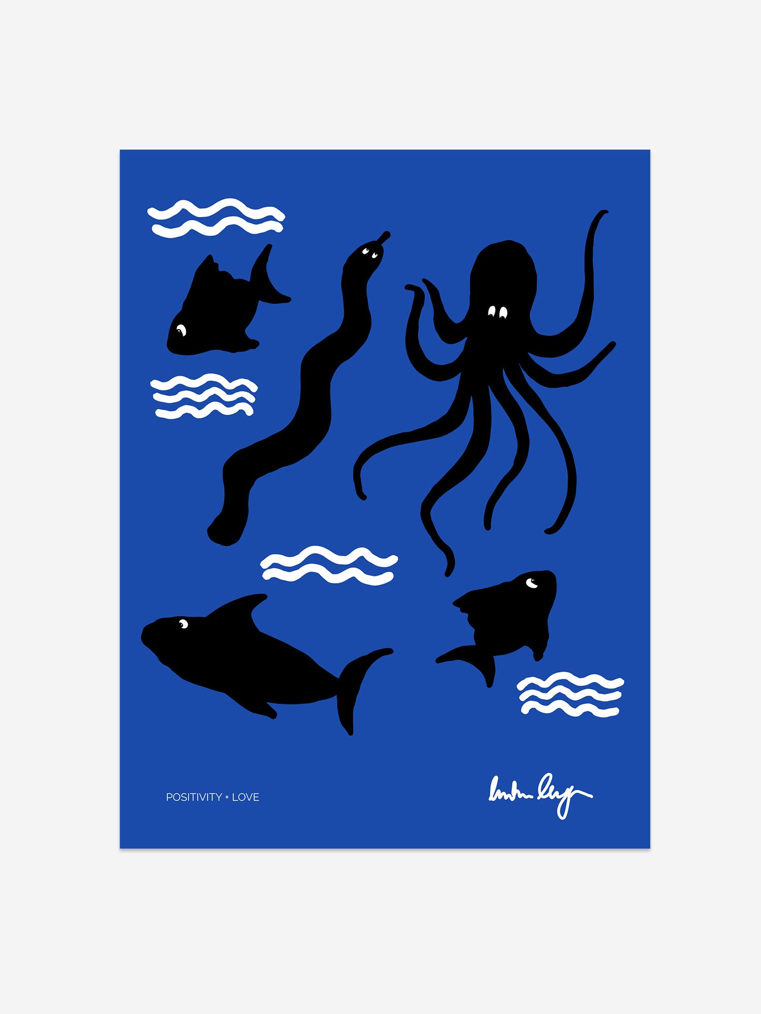 "Underwater Creatures" – Playful Ocean-Themed Print