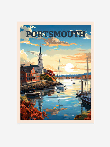 Portsmouth, New Hampshire Travel Poster