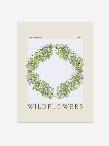 Wild Green Wreath – Vintage Floral Print