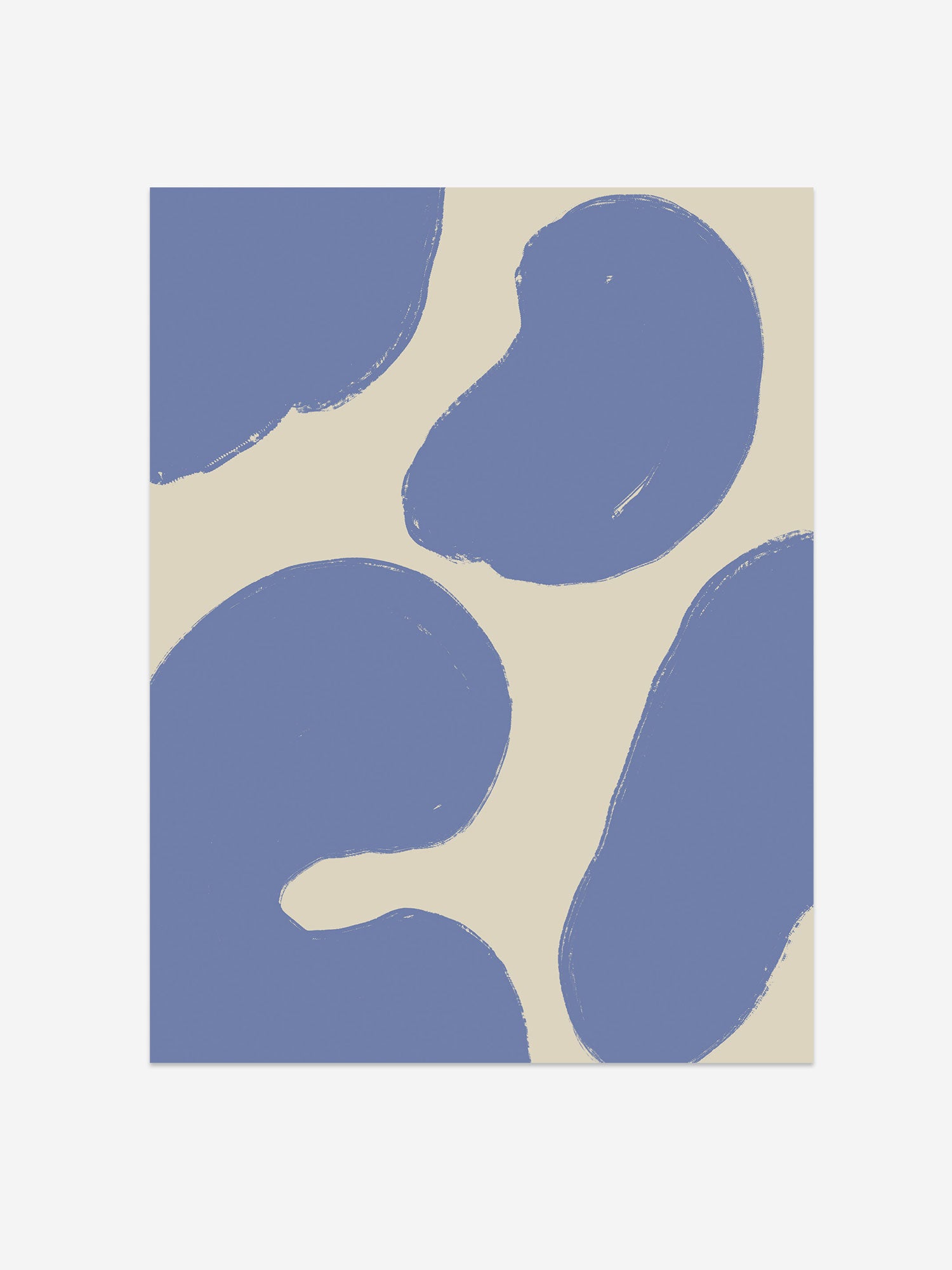 Soothing Blue Forms – Abstract Organic Print