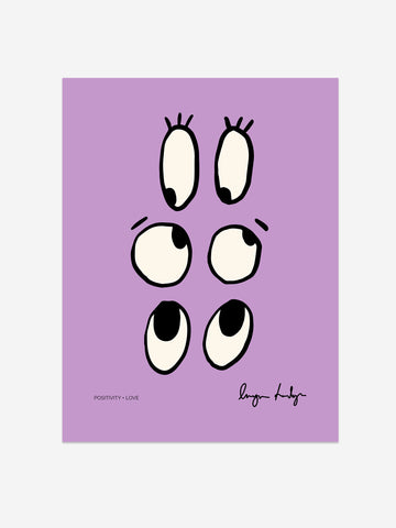 "Curious Eyes" – Playful Eye Illustration Print