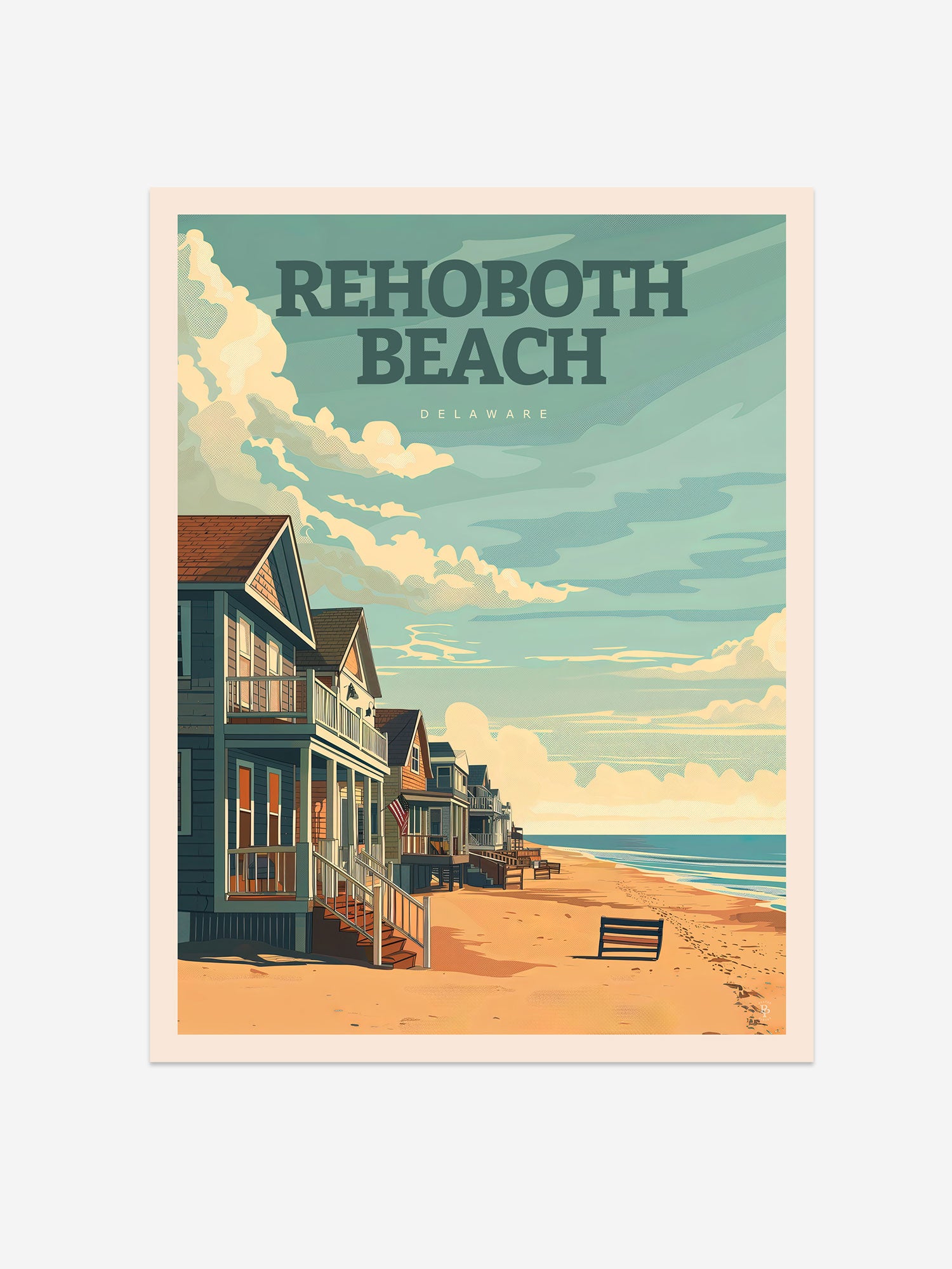 Rehoboth Beach, Delaware Travel Poster