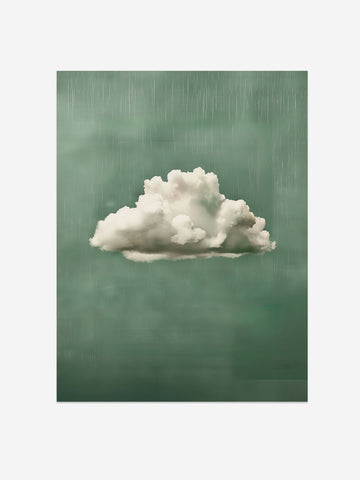 Gentle Cloud on Light Sage – Calming Wall Art: