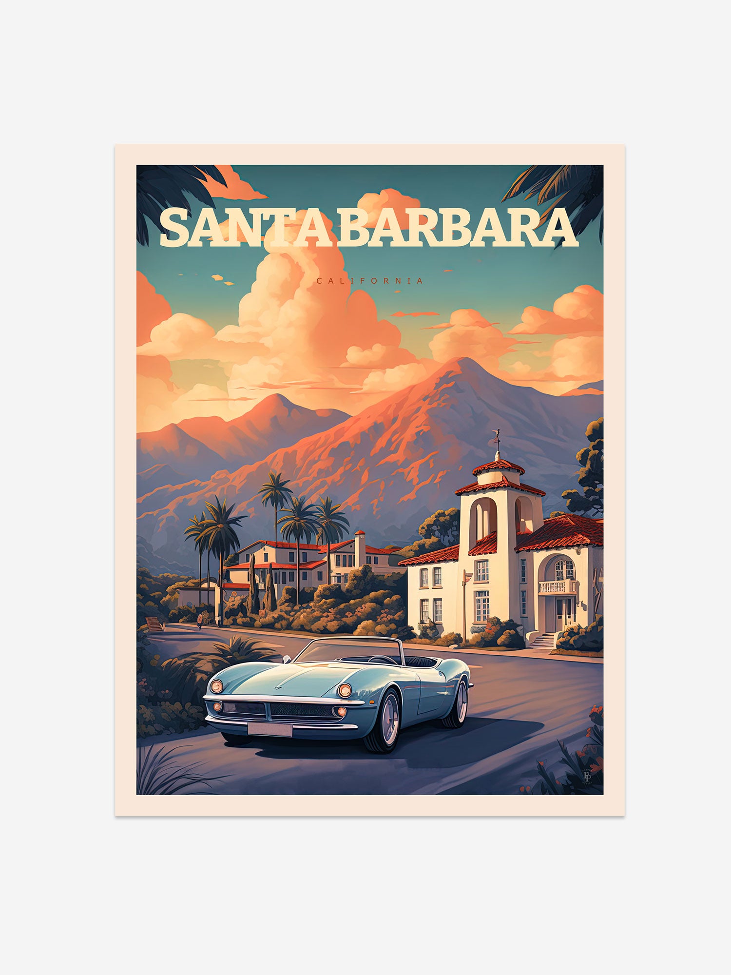 Santa Barbara, California Travel Poster