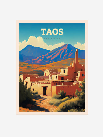 Taos, New Mexico Travel Poster