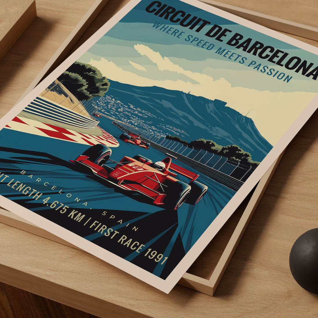 Circuit de Barcelona-Catalunya Vintage Racing Poster