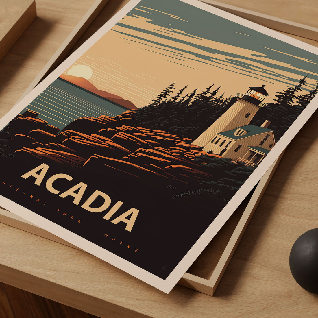 Acadia National Park, Maine Travel Poster