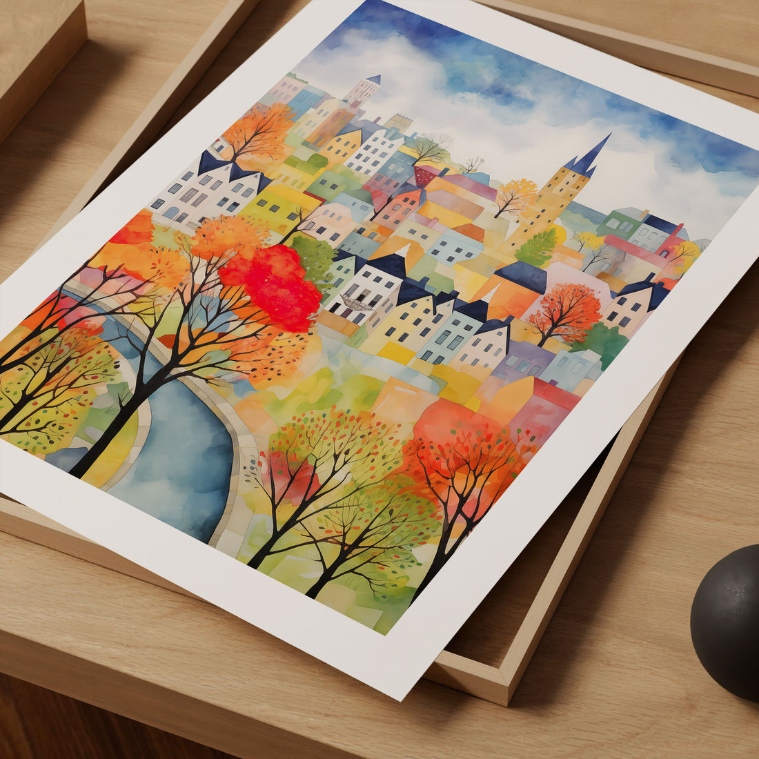 Ann Arbor Whimsical Folk Art Print