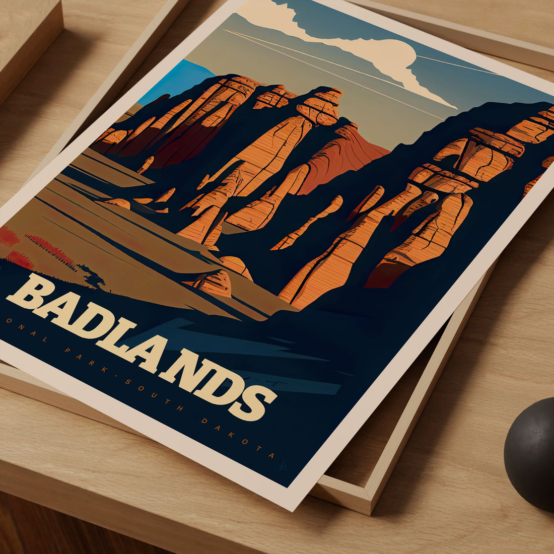 Badlands National Park, South Dakota Travel Poster