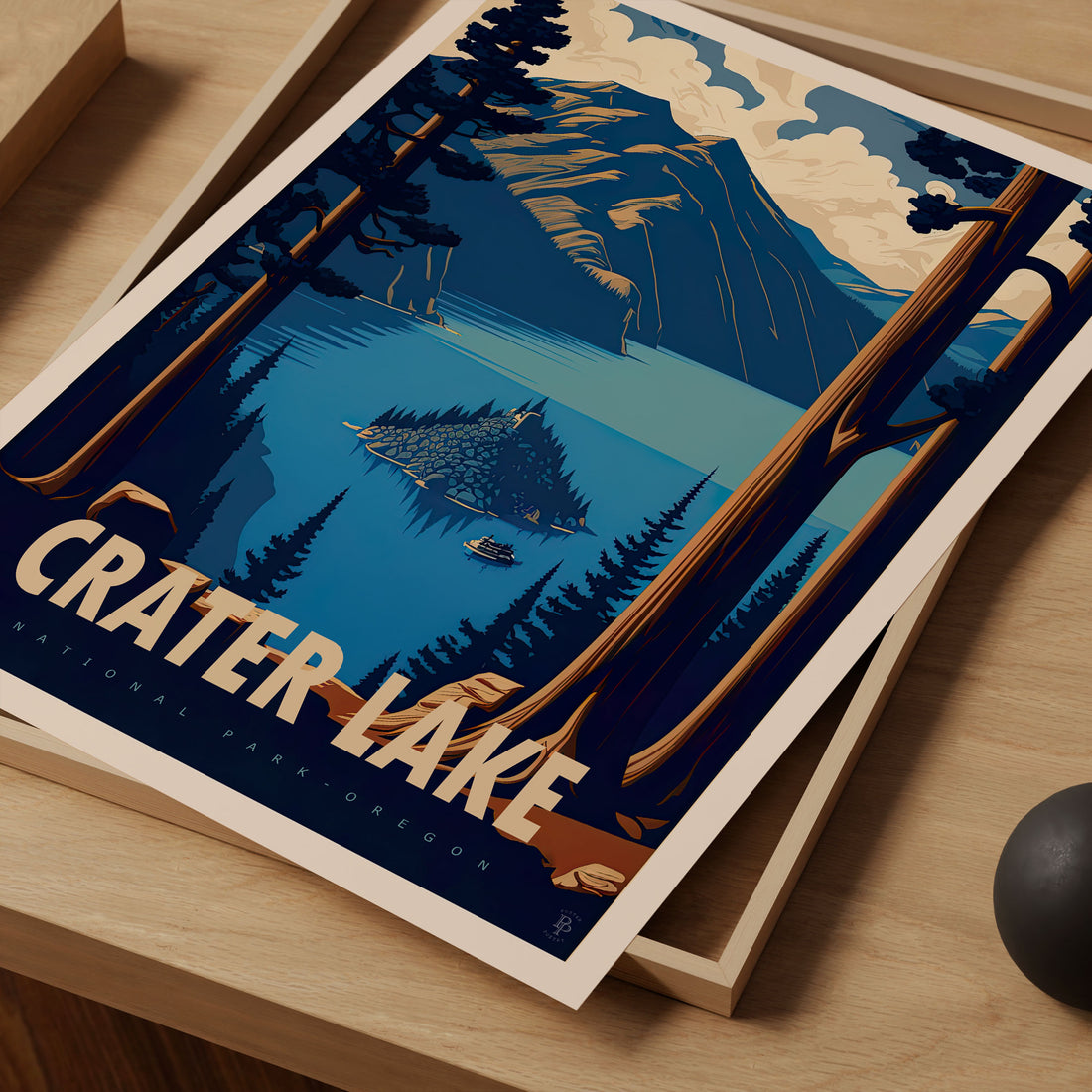 Crater Lake National Park, Oregon Travel Poster