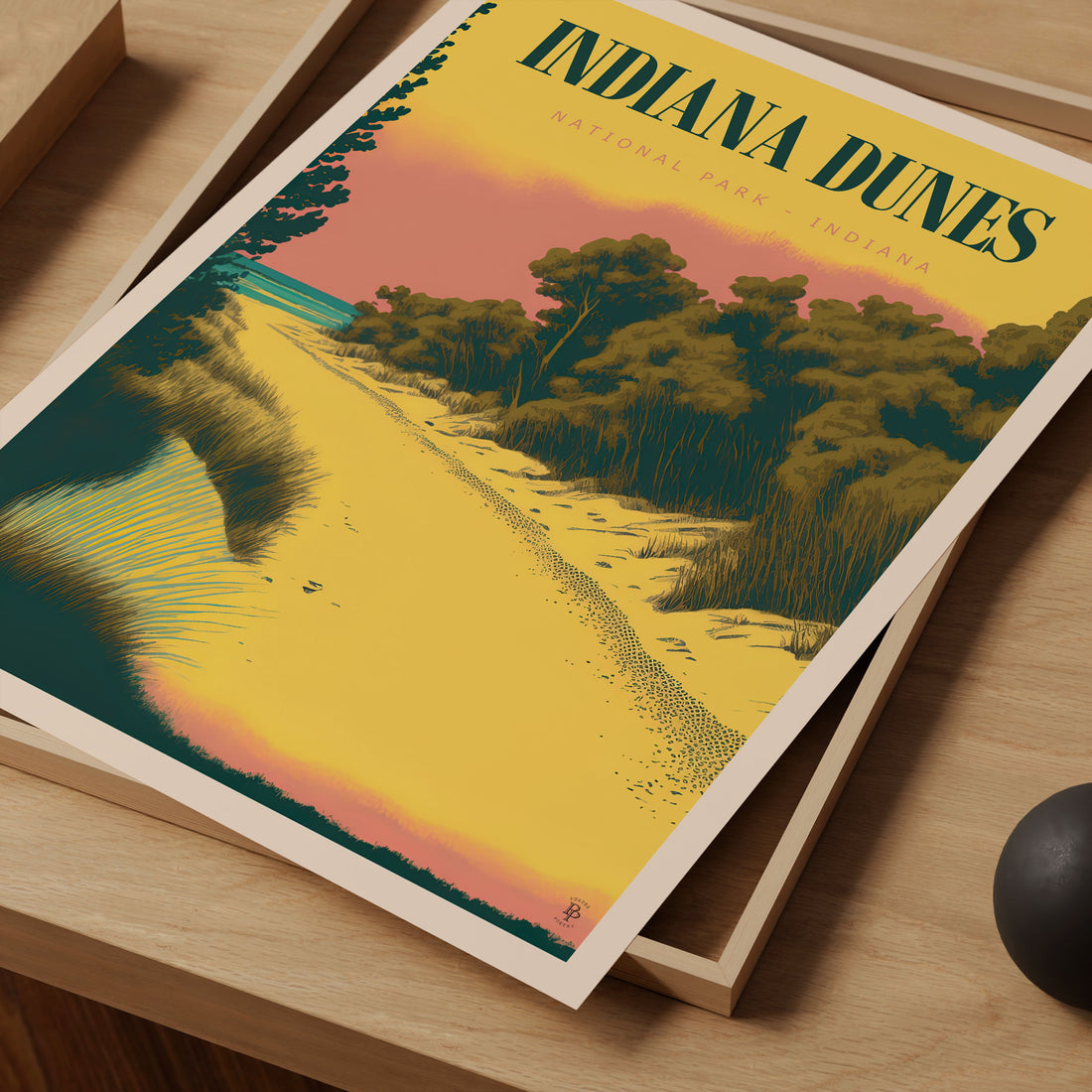 Indiana Dunes National Park, Indiana Travel Poster