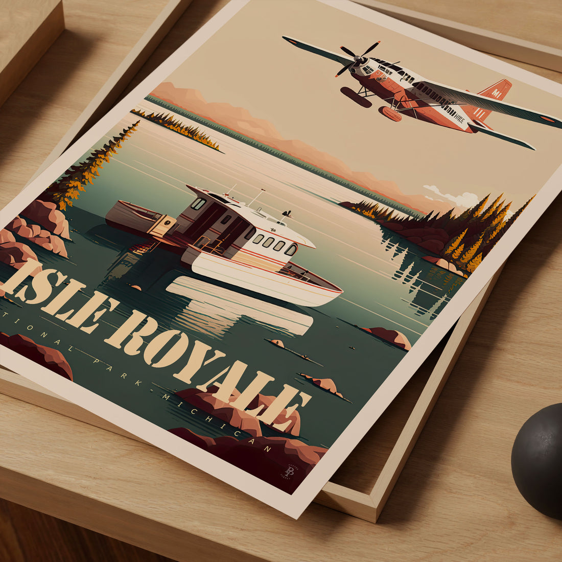 Isle Royale National Park, Michigan Travel Poster