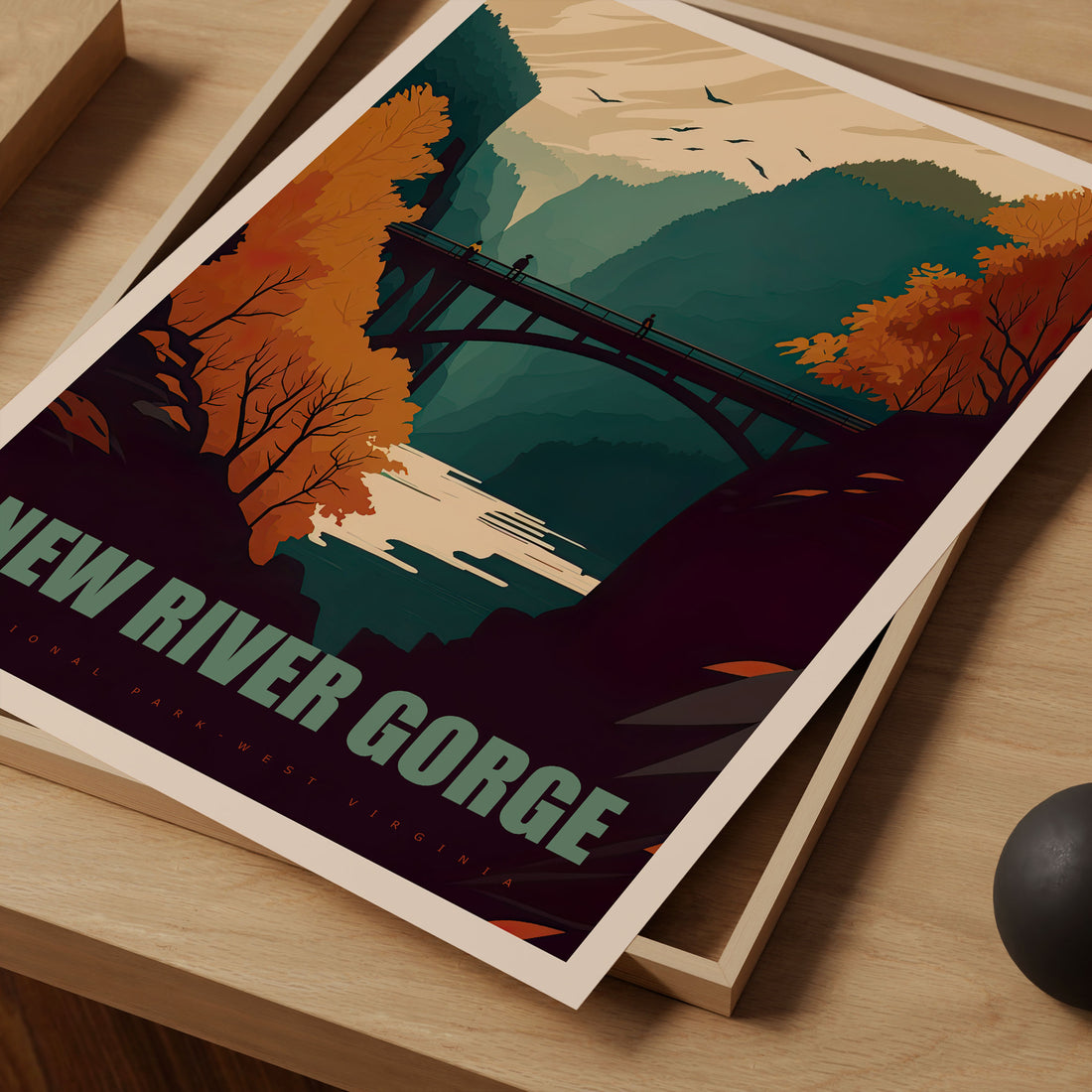 New River Gorge National Park, West Virginia Travel Poster