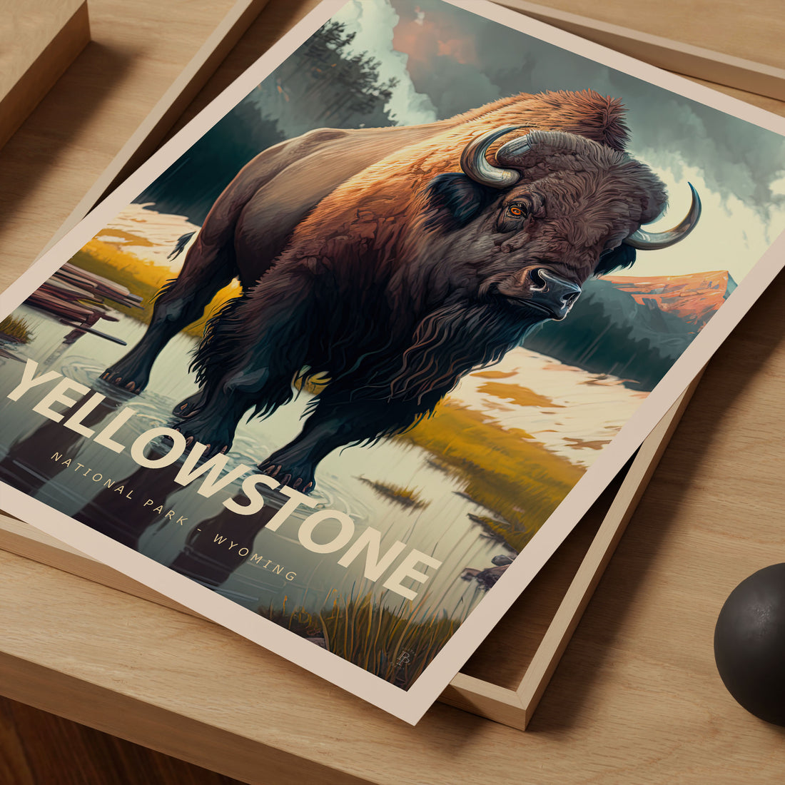 Yellowstone National Park, Wyoming Travel Poster