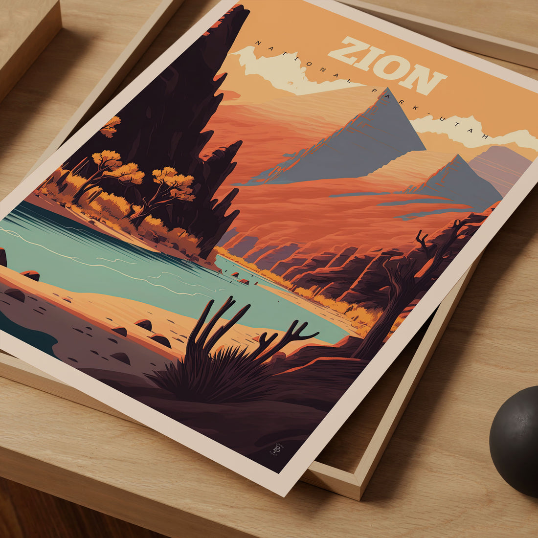 Zion National Park, Utah Travel Poster