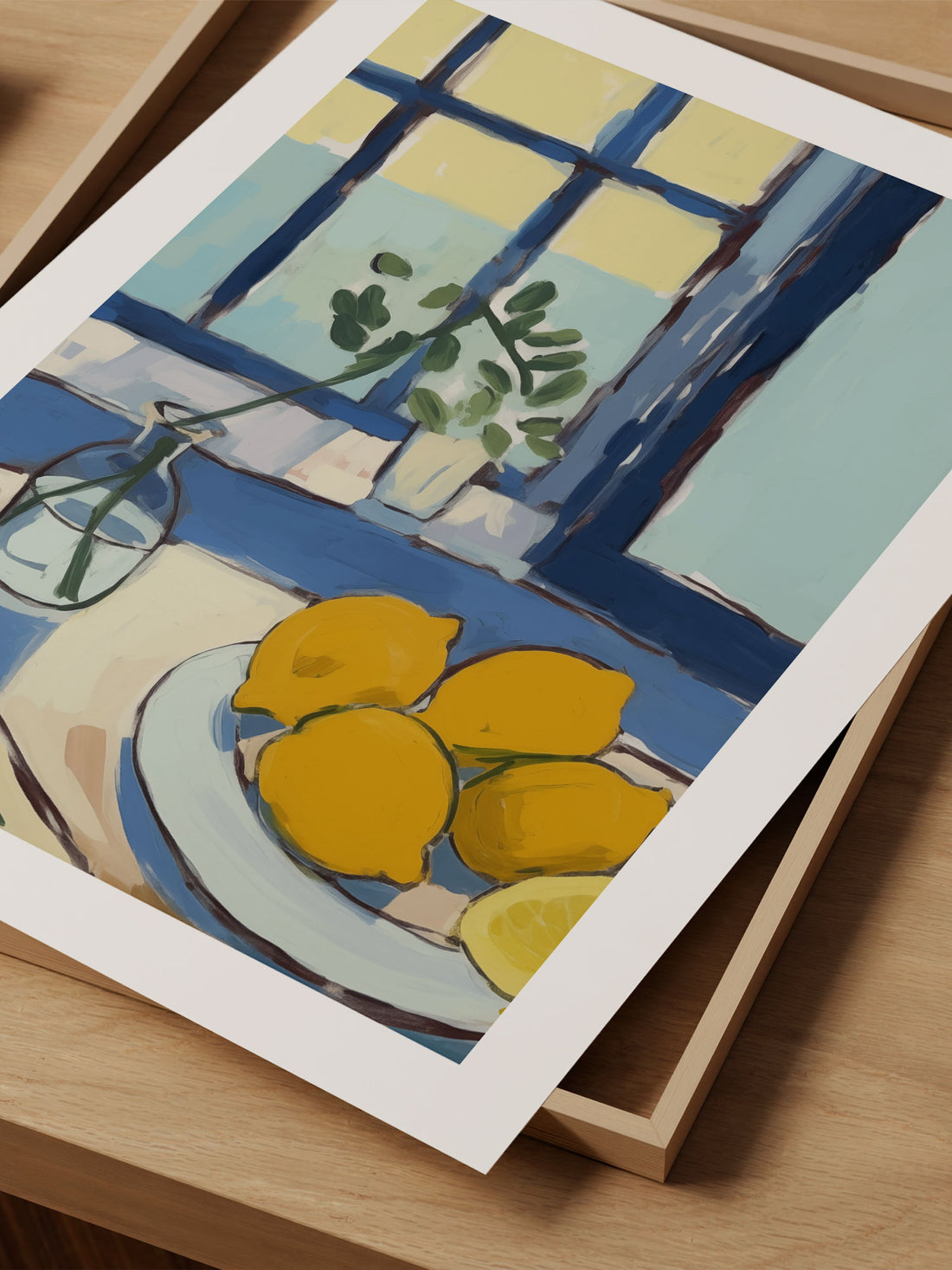 Cozy Lemon Modern Impressionist Kitchen Art Print