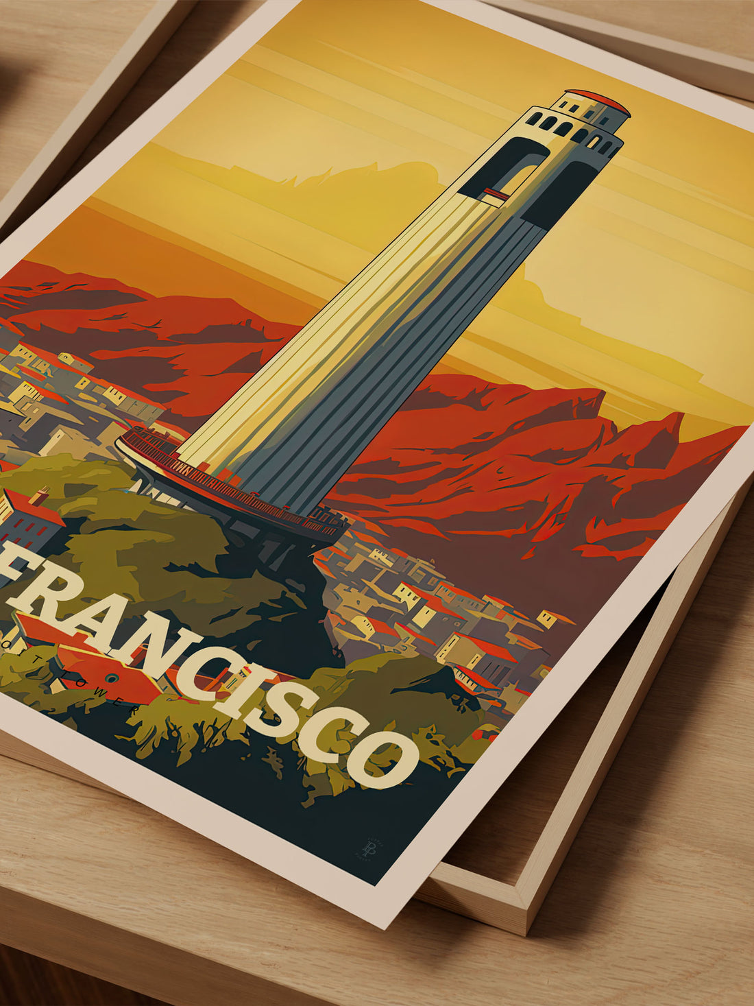 San Francisco Coit Tower, California Travel Poster